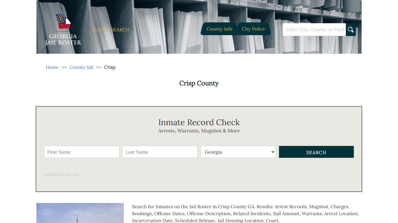 Crisp County | Georgia Jail Inmate Search